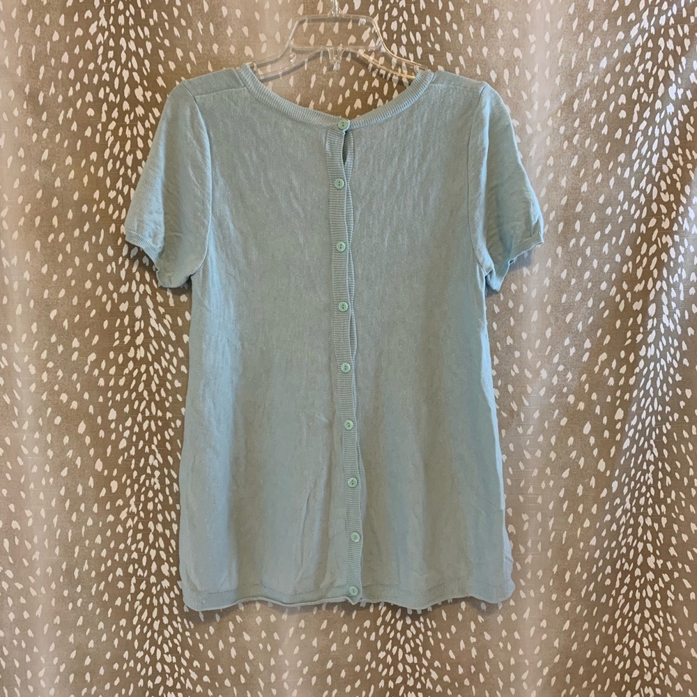 Anthropologie Moth Button Back Top - image 3